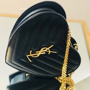 Saint Laurent Small Love Heart Chain Bag